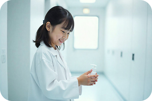 白衣を着た女の子の写真